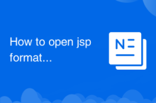 Comment ouvrir le format jsp