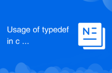 Usage of typedef in c language