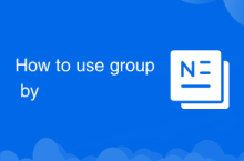 How to use group by