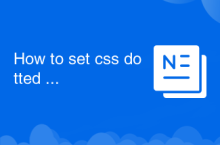 Comment définir une bordure pointillée CSS