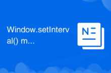 Window.setInterval() method