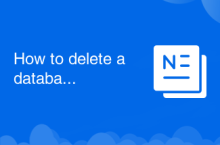 How to delete a database