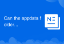 Can the appdata folder be deleted?