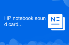 HP notebook sound card driver