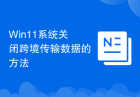 Win11系统关闭跨境传输数据的方法