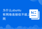为什么ubuntu有网络连接但不能上网