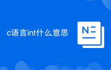 c语言int什么意思