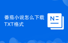 番茄小说怎么下载TXT格式