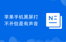 苹果手机黑屏打不开但是有声音