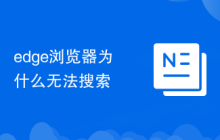 edge浏览器为什么无法搜索