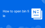 How to open bin file