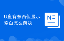 U盘有东西但显示空白怎么解决