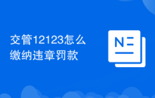 交管12123怎么缴纳违章罚款