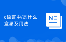 c语言中/是什么意思及用法