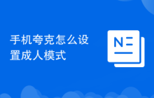 手機夸克怎么設(shè)置成人模式