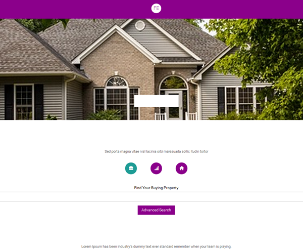 紫色的房屋中介公司手机网站wap模板