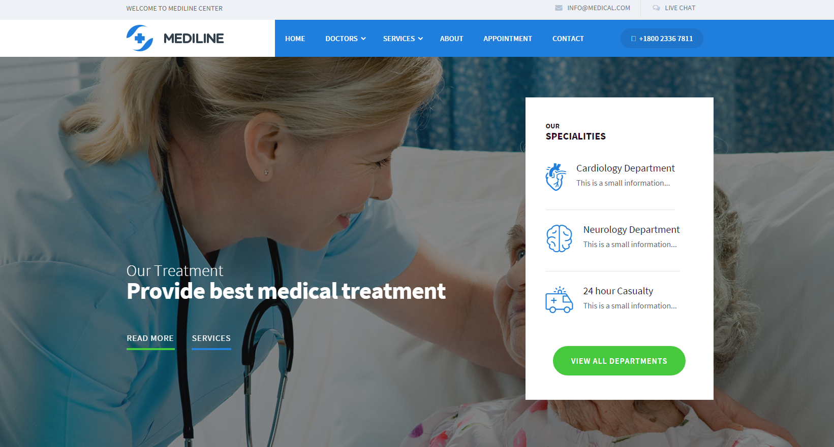 自适应医疗与健康HTML5模板
