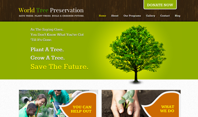 绿色环保公益网站模板