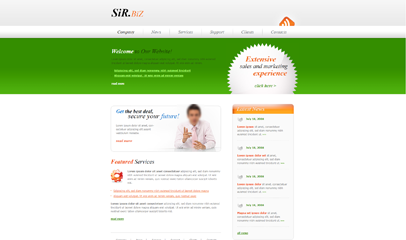 绿色简洁商务公司网站模板