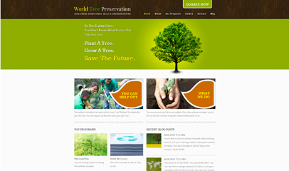 绿色环境保护网站官方模板