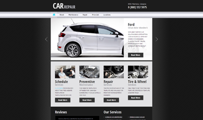 汽车修理公司网站模板