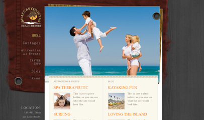 海滩度假村网站模板