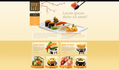 日本料理菜谱网站模板