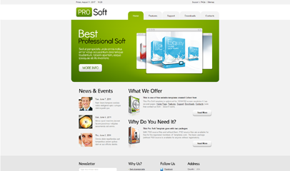 绿色软件公司网站HTML5模板