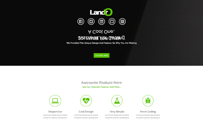 绿色Responsive引导页html5模板