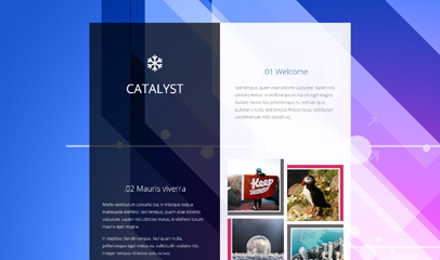 CATALYST响应式个人主页模板下载