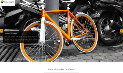 幻灯大图bicycle自行车企业商务网站模板