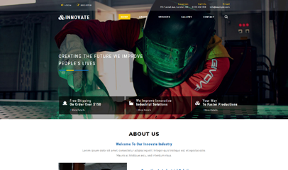 创新工业网站模板下载