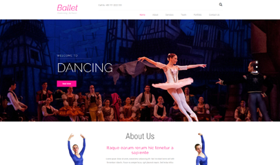 芭蕾舞蹈表演网站模板
