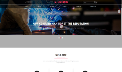 Welding equipment company website template