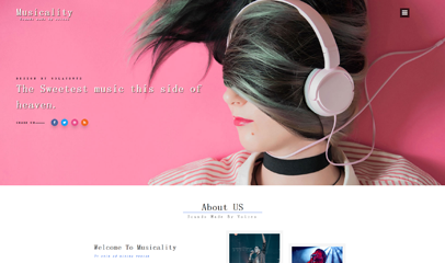 欧美音乐爱好者网站模板