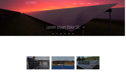 太阳能电池板企业HTML模板