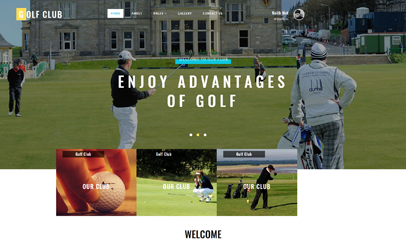 高尔夫球运动网站模板