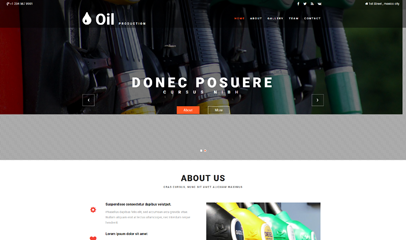 石油生产工业网站模板