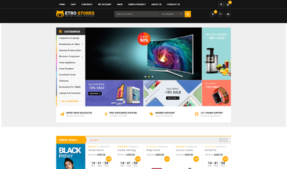 适合大型电子商务html5模板