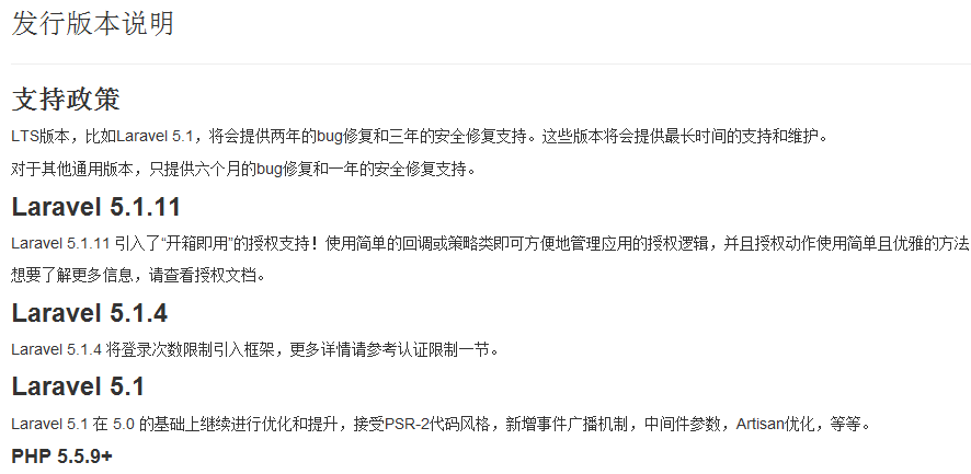 Laravel 5.1参考手册 中文CHM版
