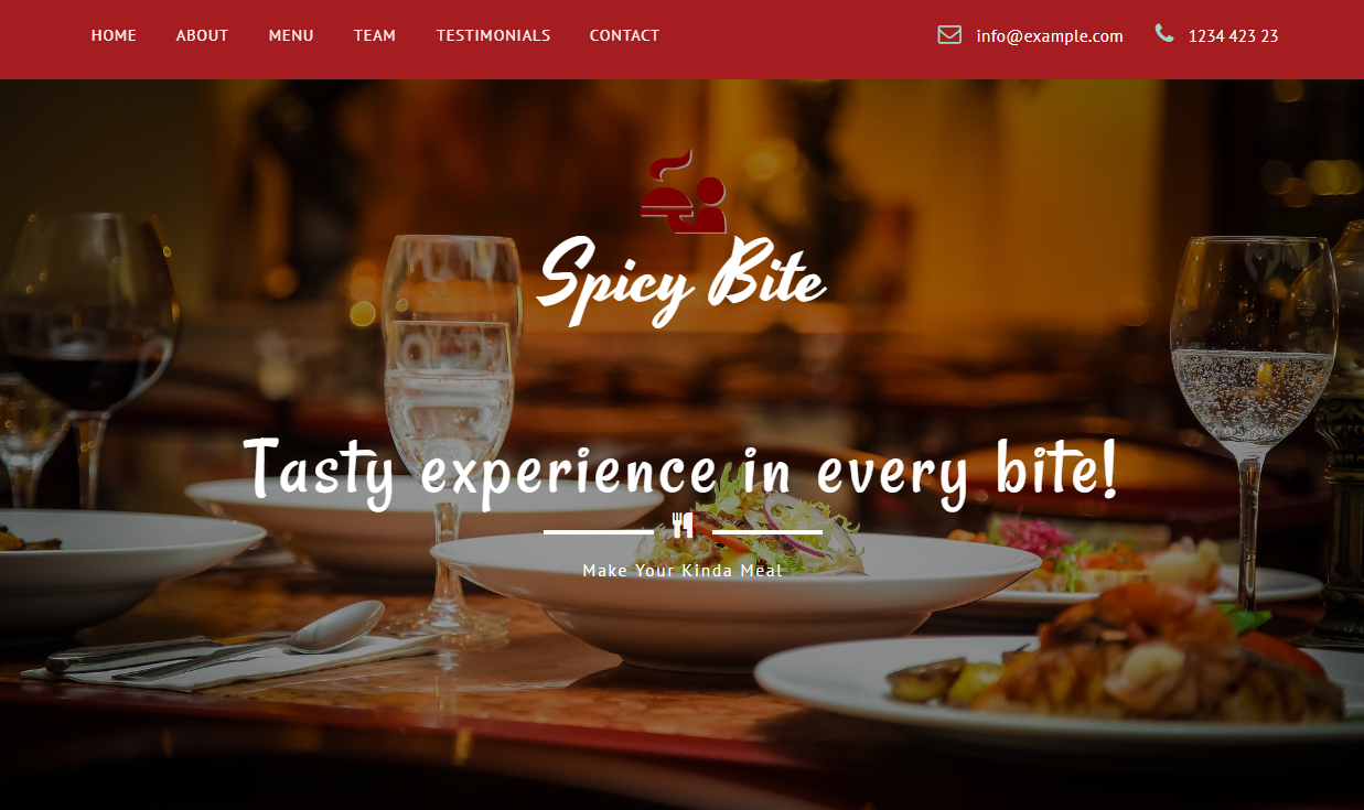 红色大气美食餐饮网站模板