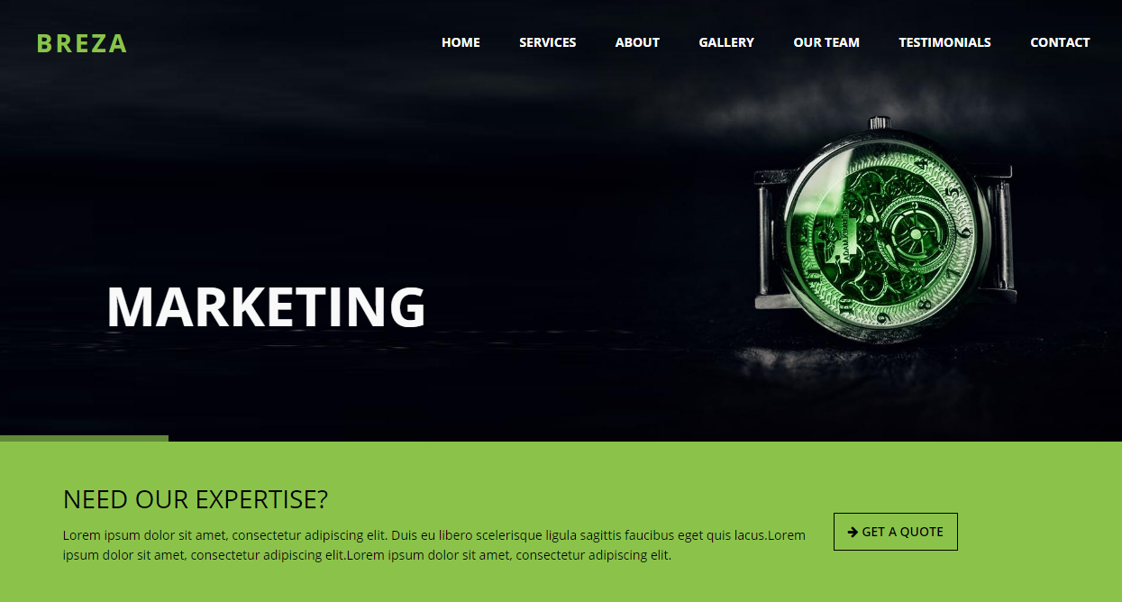 绿色灯泡公司网站模板