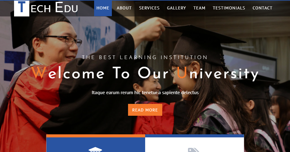 HTML5蓝色大气博士网站模板