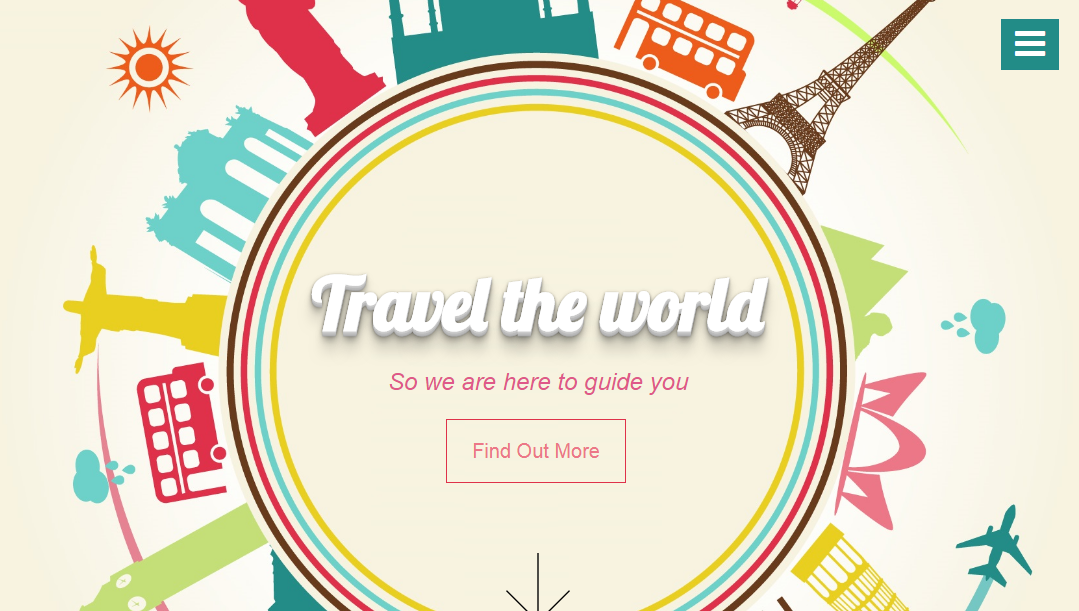 Travel全球旅行地标前端模板