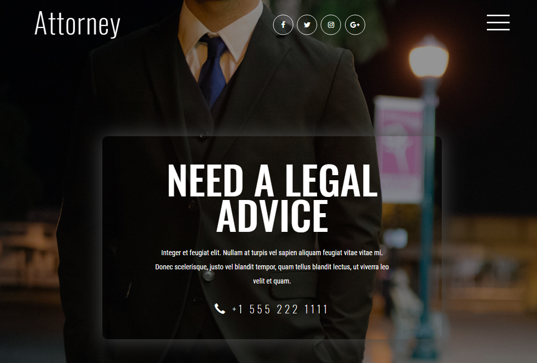 律师事务所的网站模板