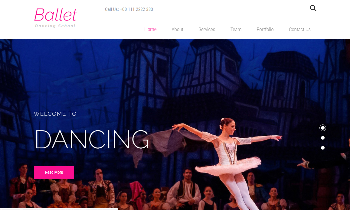 芭蕾舞蹈表演的网站模板