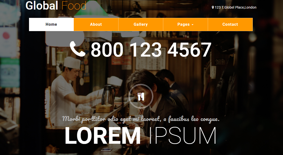 酒店自助餐美食的网站模板