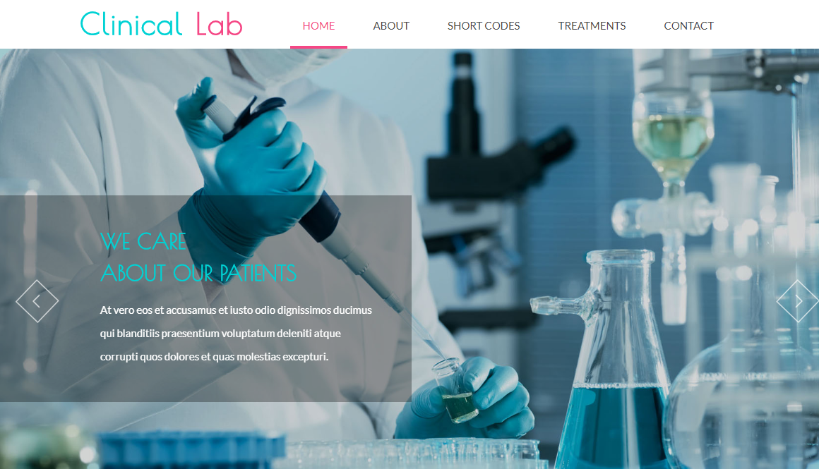 生物医疗实验室的网站模板