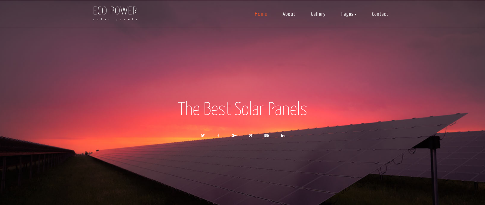太阳能电池板企业HTML的模板