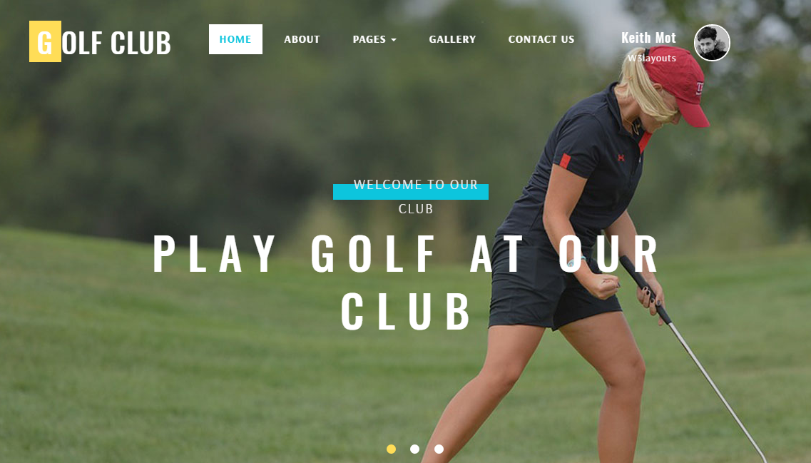 高尔夫球运动的网站模板